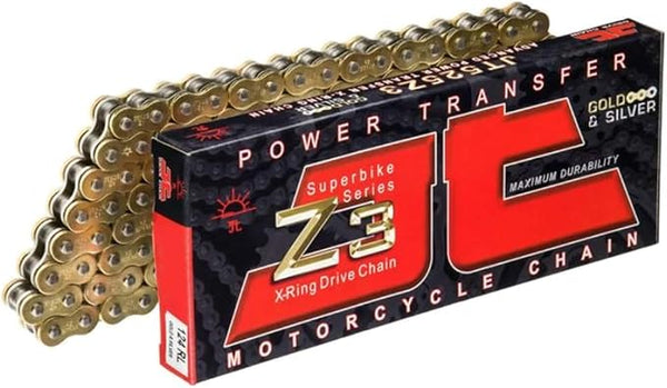 Cadena jtsprocket supersport 520 z3gs   126 l gold silver